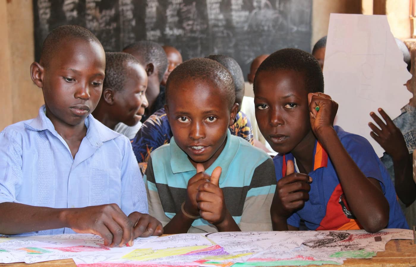 Young people at a community event